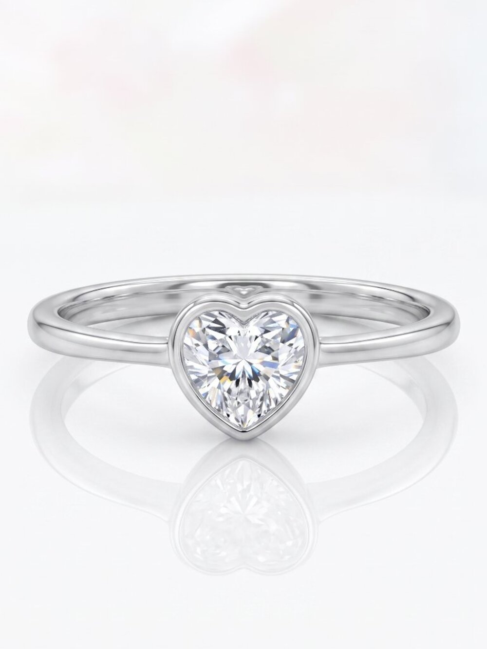 Dainty Heart Ring, 925 Sterling Silver, Size 7